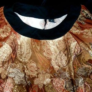 3/4 sleeve blouse by New Directions Paisley Sz L